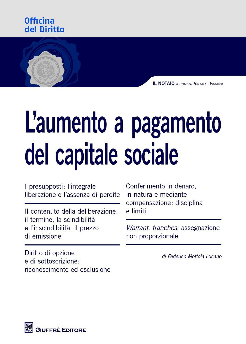 L'aumento a pagamento del capitale sociale book