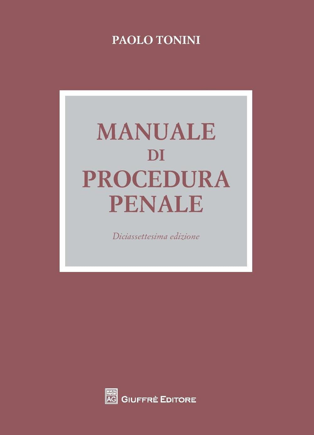 Manuale di procedura penale book