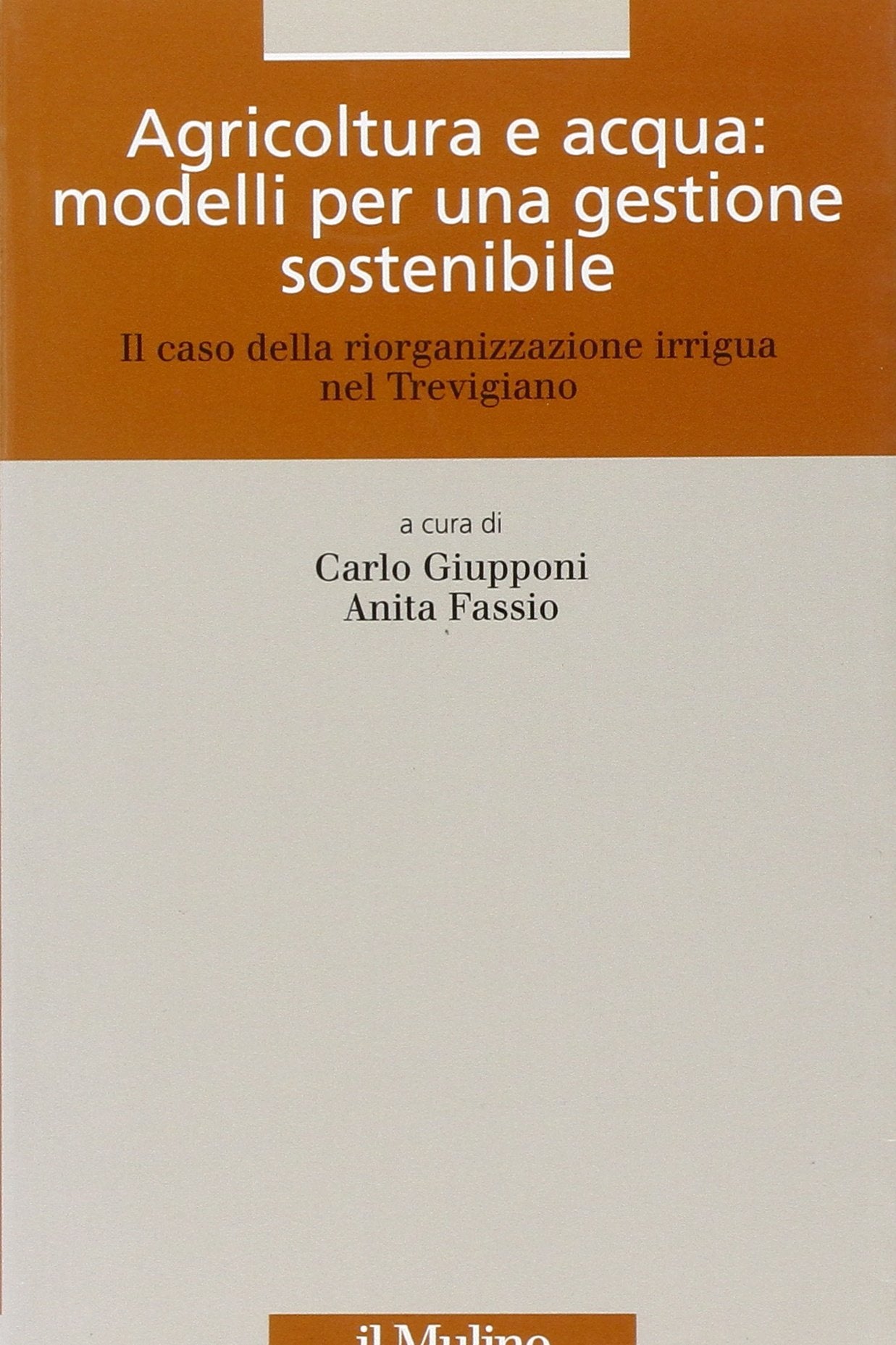 Agricoltura e acqua: modelli per una gestione sostenibile. Il caso della riorganizzazione irrigua nel trevigiano (Ambiente e sviluppo) Mathematics