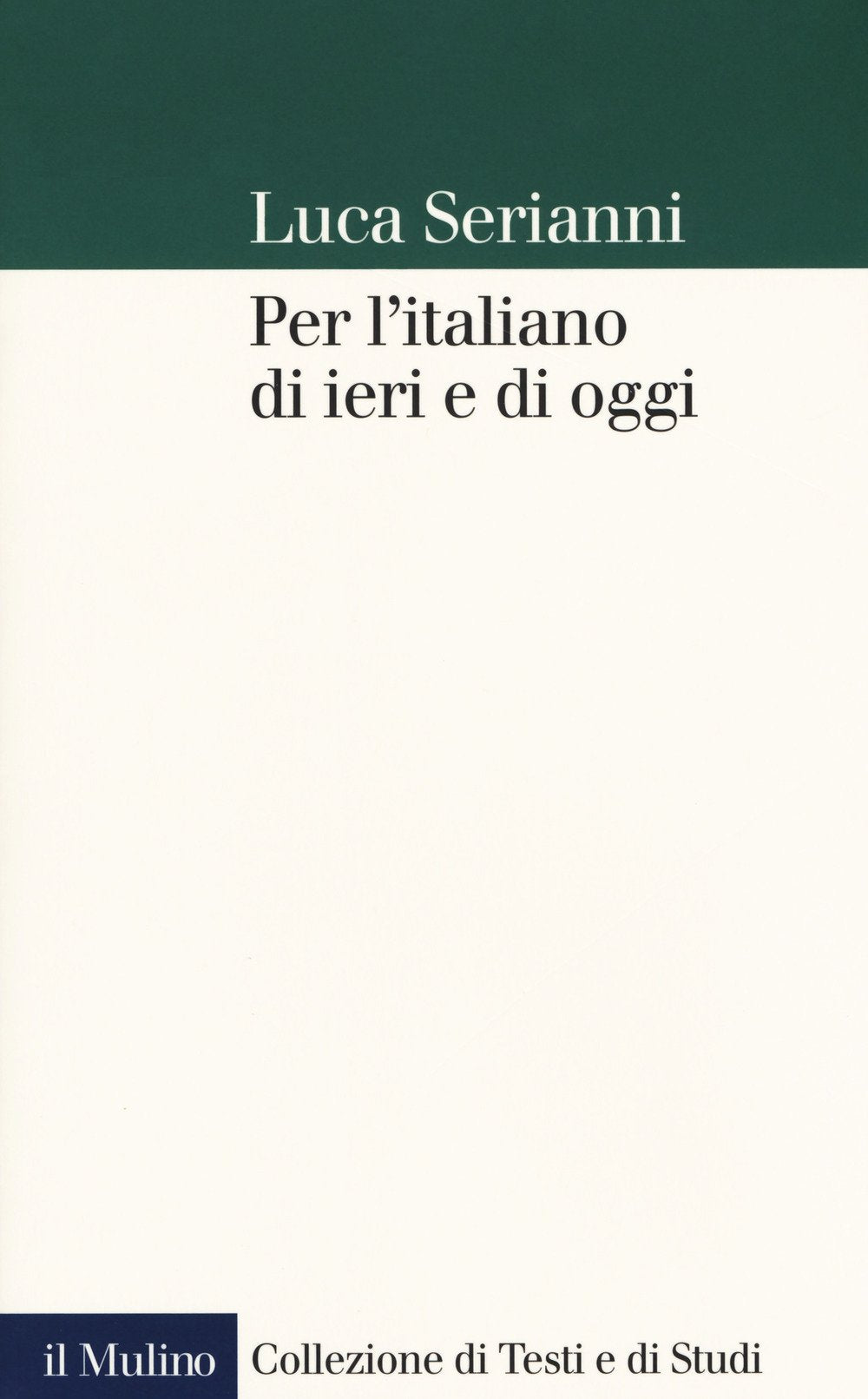 Per l'italiano di ieri e di oggi Social Sciences