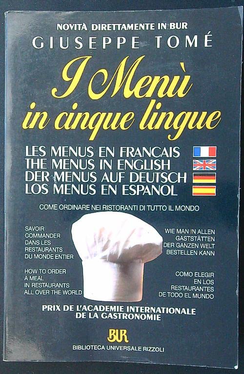 I menù in cinque lingue. Come ordinare nei ristoranti di tutto il mondo book