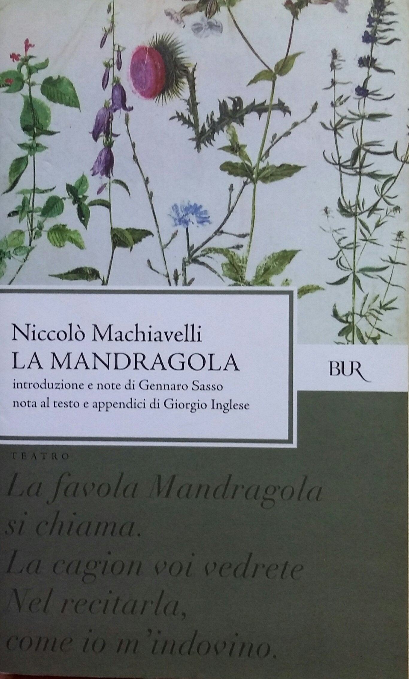 La mandragola (BUR Teatro, Band 288) Drama