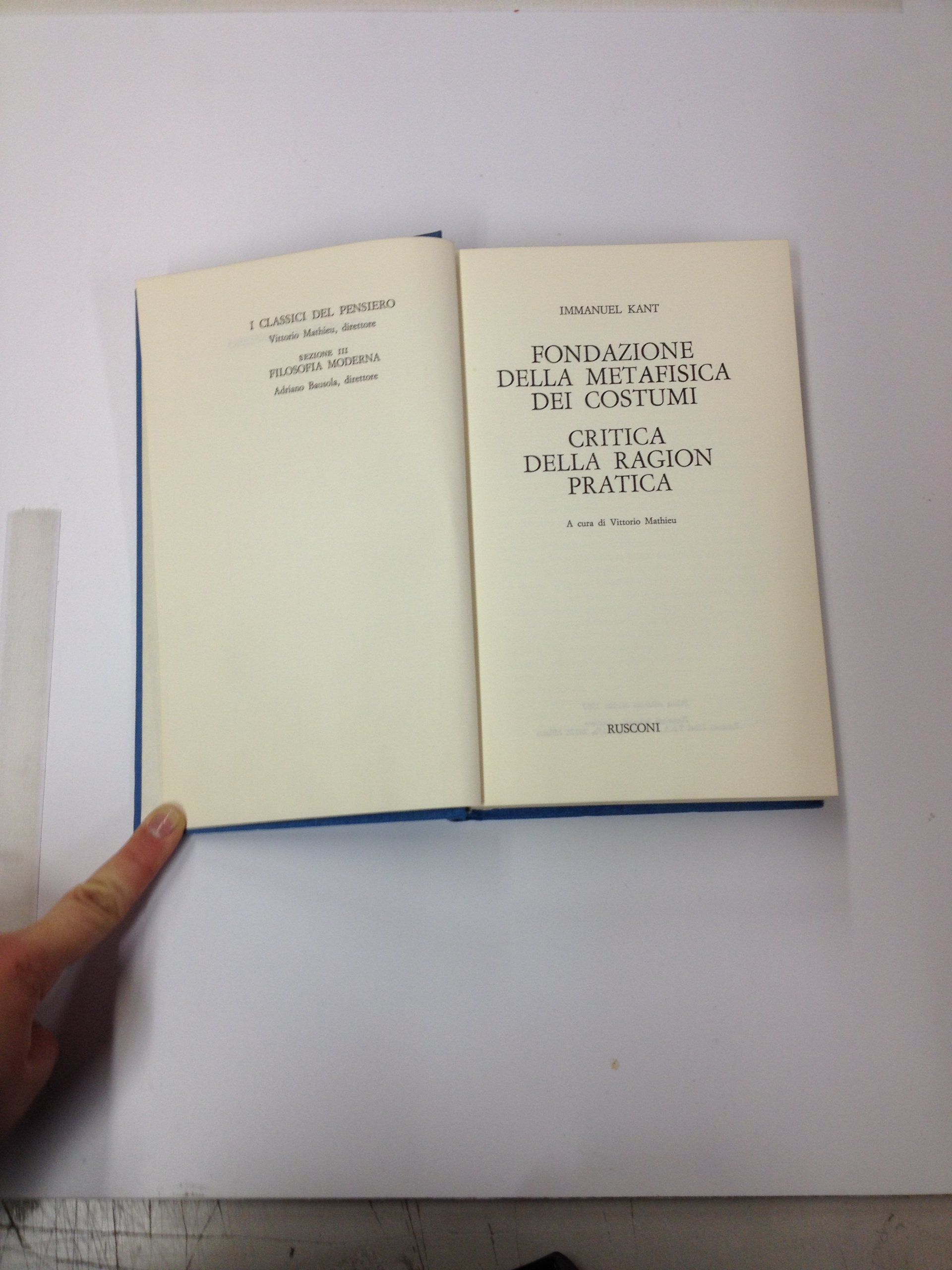 Fondazione della metafisica dei costumi-Critica della ragion pratica book