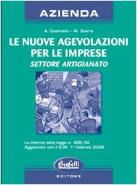 Agevolazioni alle imprese. Settore artigianato (Società e commercio. Società) Law