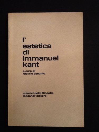 L'estetica di Immanuel Kant (Classici della filosofia) Professional & Reference Books