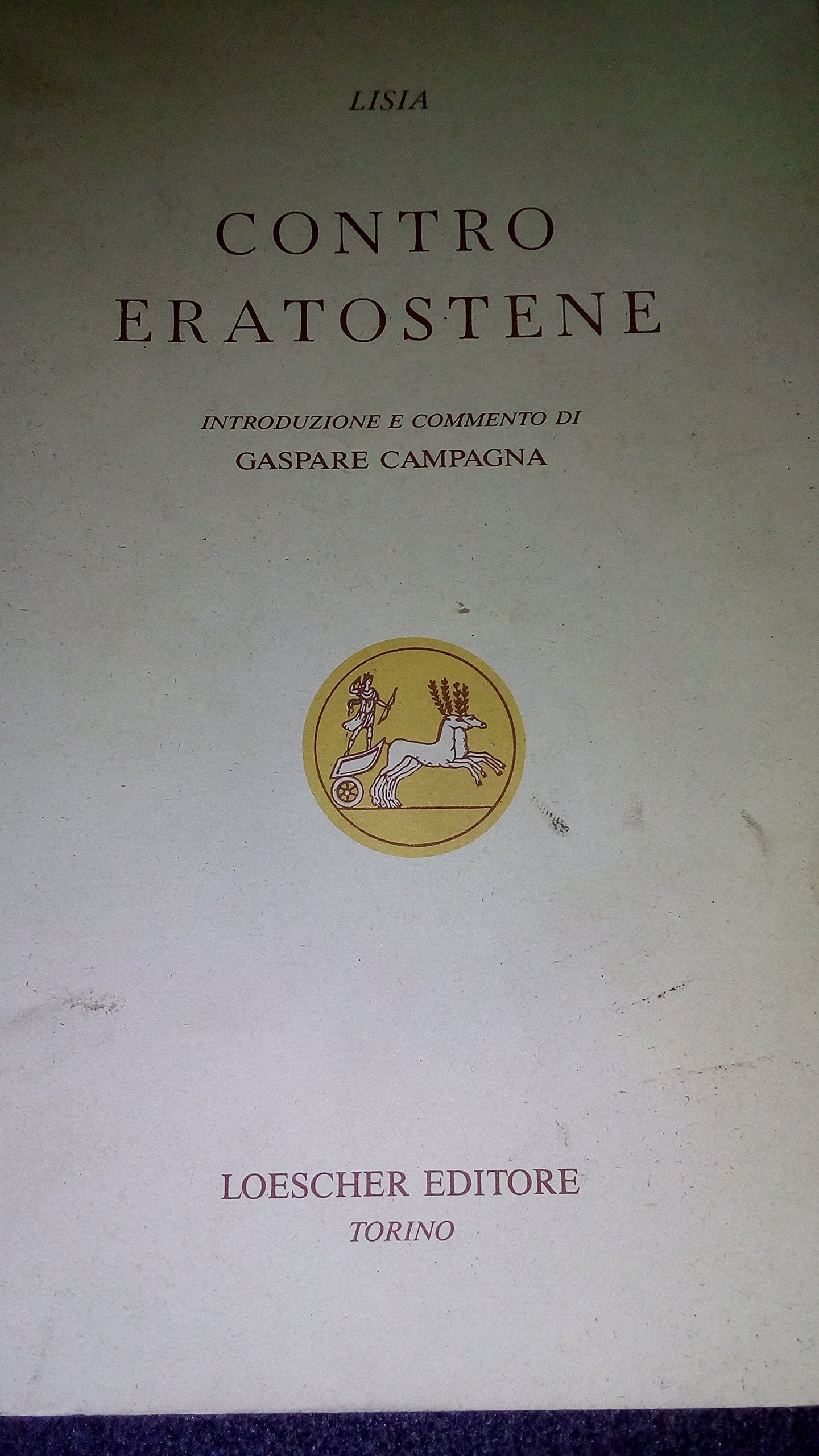 Contro Eratostene (Collezione di classici greci e latini) Non-fiction