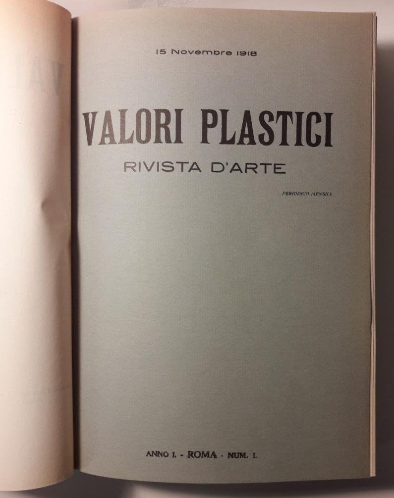 Valori Plastici. Roma (1918-1921). Ediz. illustrata (Reprint) Film, Art & Culture