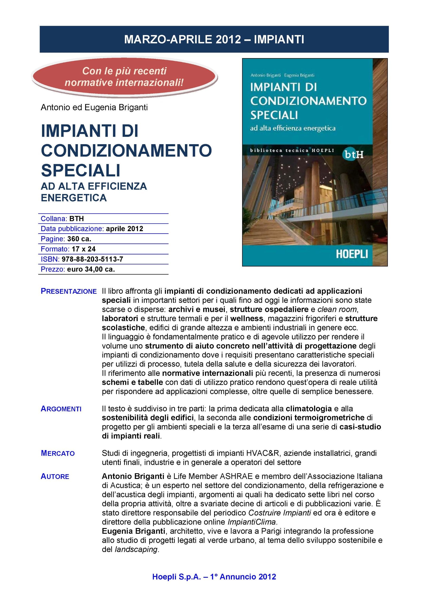 Impianti di condizionamento speciali ad alta efficienza energetica Business & Technology
