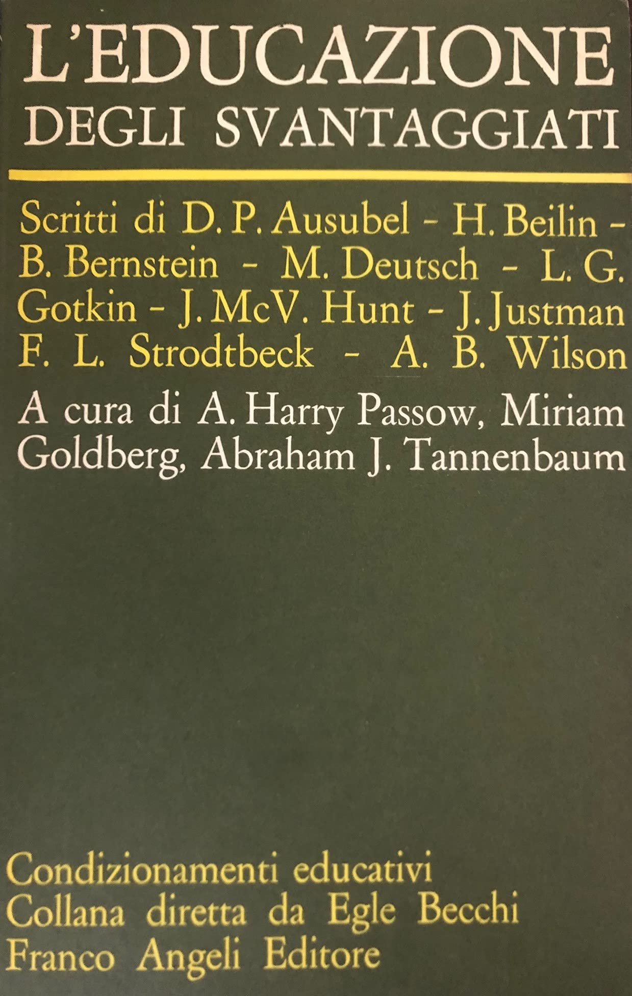 L'educazione degli svantaggiati book