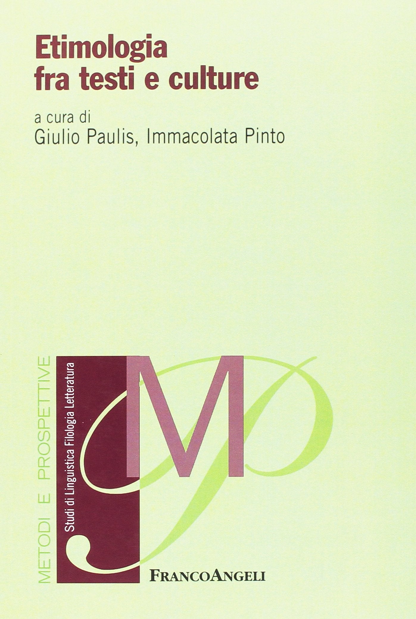 Etimologia fra testi e culture Social Sciences