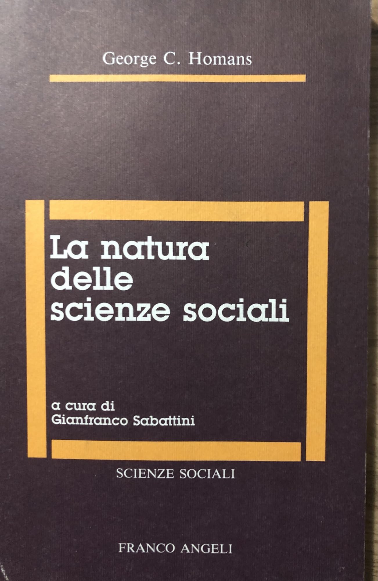La natura delle scienze sociali (Scienze sociali-Sez. 3, Band 5) Social Sciences
