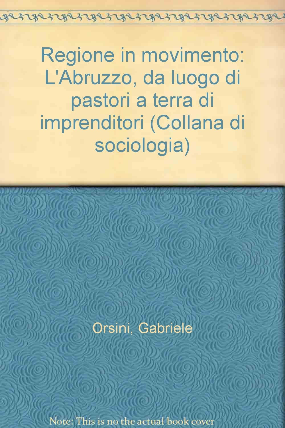 Regione in movimento. L'Abruzzo, da luogo di pastori a terra di imprenditori (Sociologia, Band 135) Leisure, Home & Garden