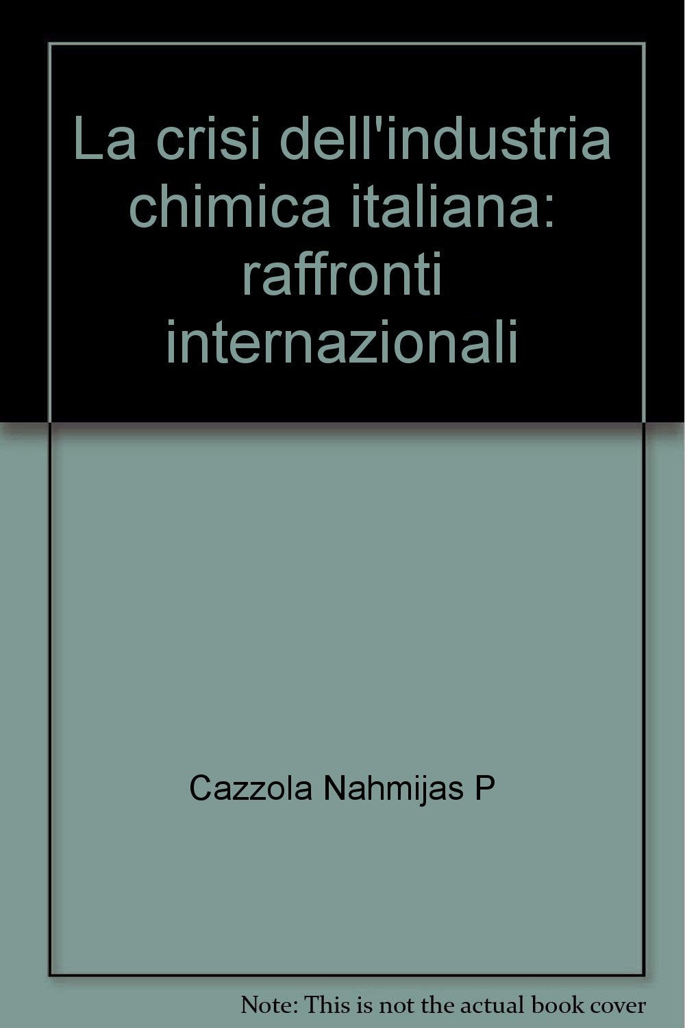 La crisi dell'industria chimica italiana: raffronti internazionali (IRES/CGIL-Ist. ricerche econ.-sociali, Band 4) Business, Finance & Career