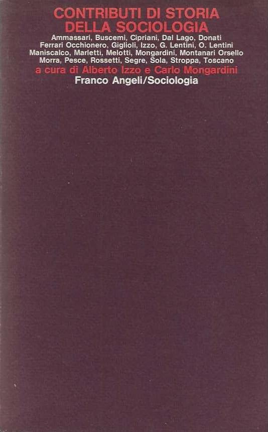 Contributi di storia della sociologia Social Sciences