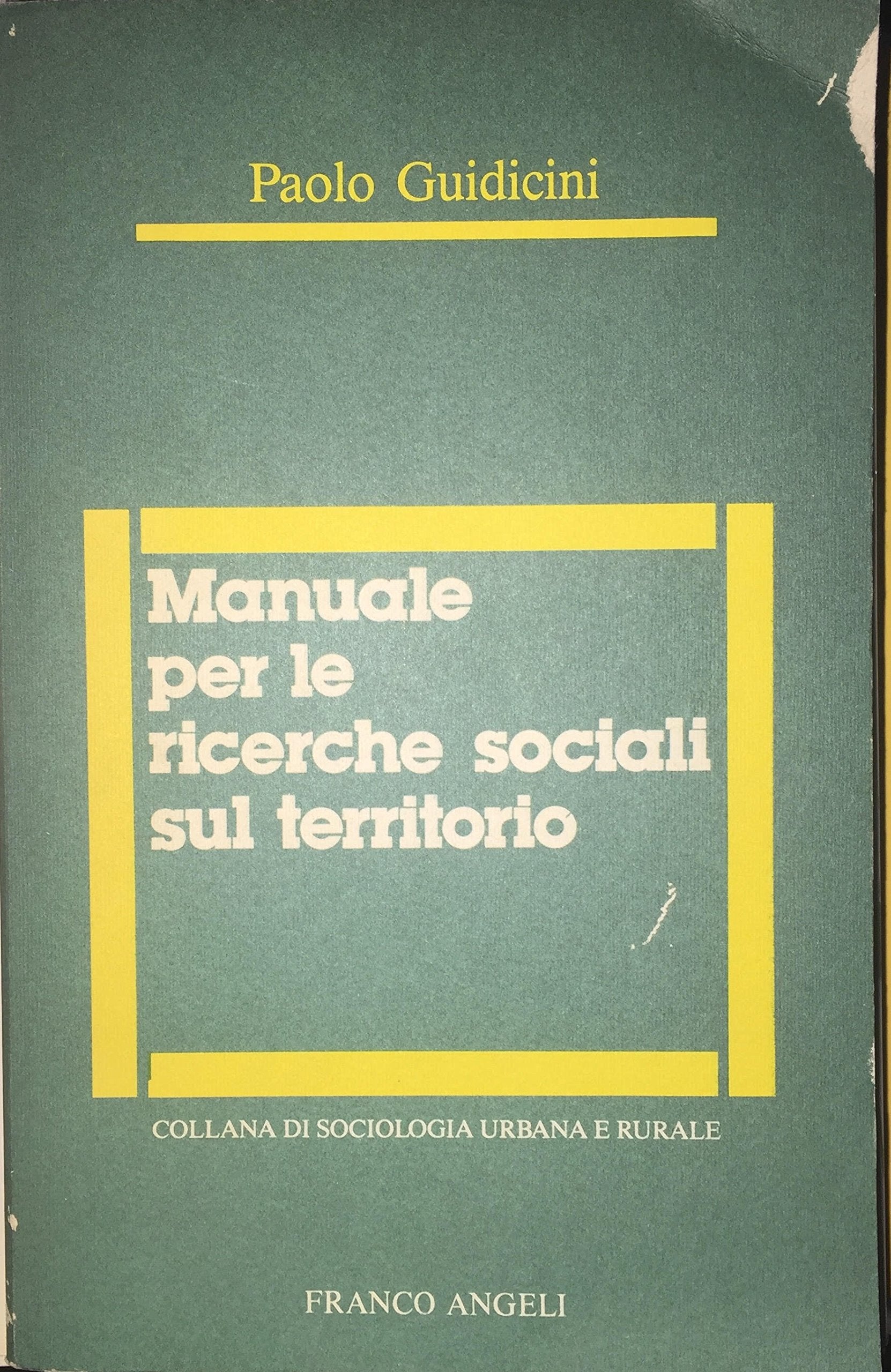 Manuale per le ricerche sociali sul territorio (Sociologia urbana e rurale-Sez. 1, Band 8) Social Sciences