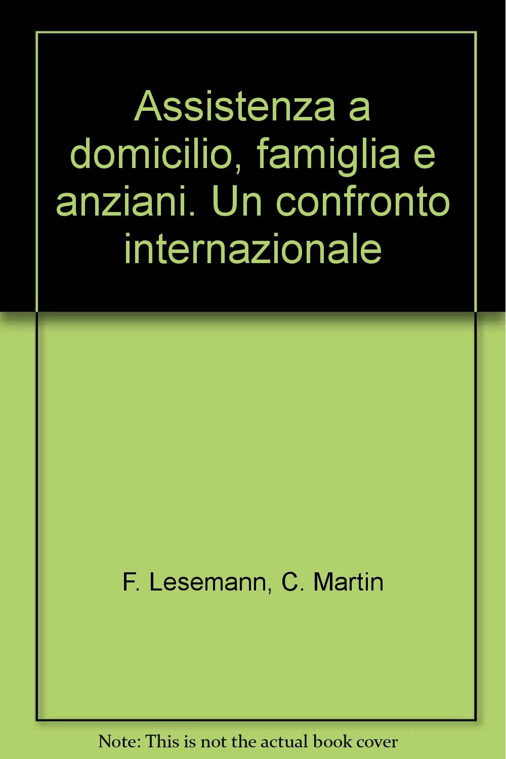 Assistenza a domicilio, famiglia e anziani. Un confronto internazionale book