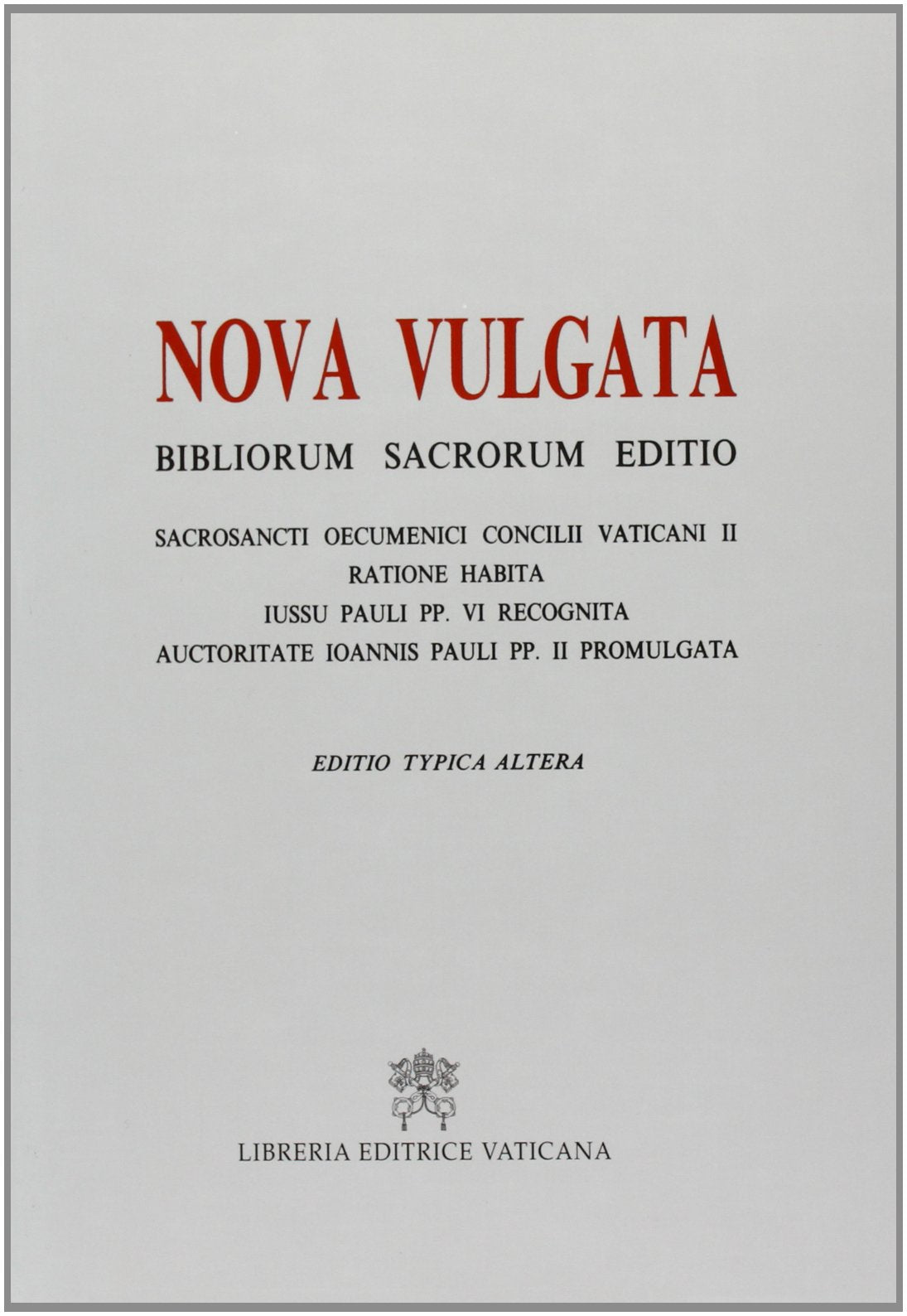 Bibliorum sanctorum. Nova vulgata editio. Editio typica altera (Bibbia) Religion & Esotericism
