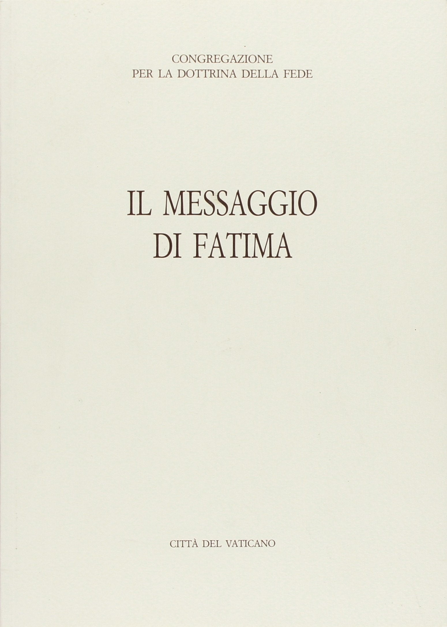 Il messaggio di Fatima book