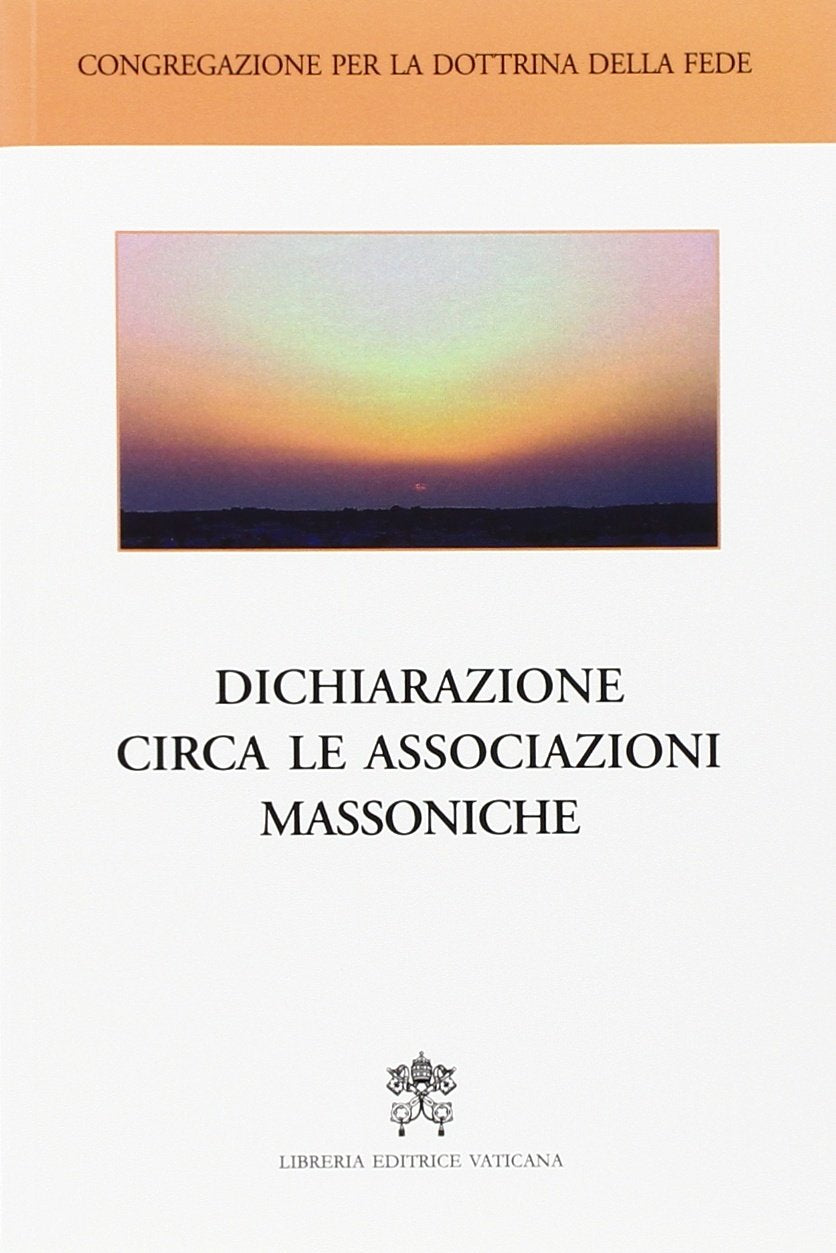 Dichiarazione circa le associazioni massoniche Books