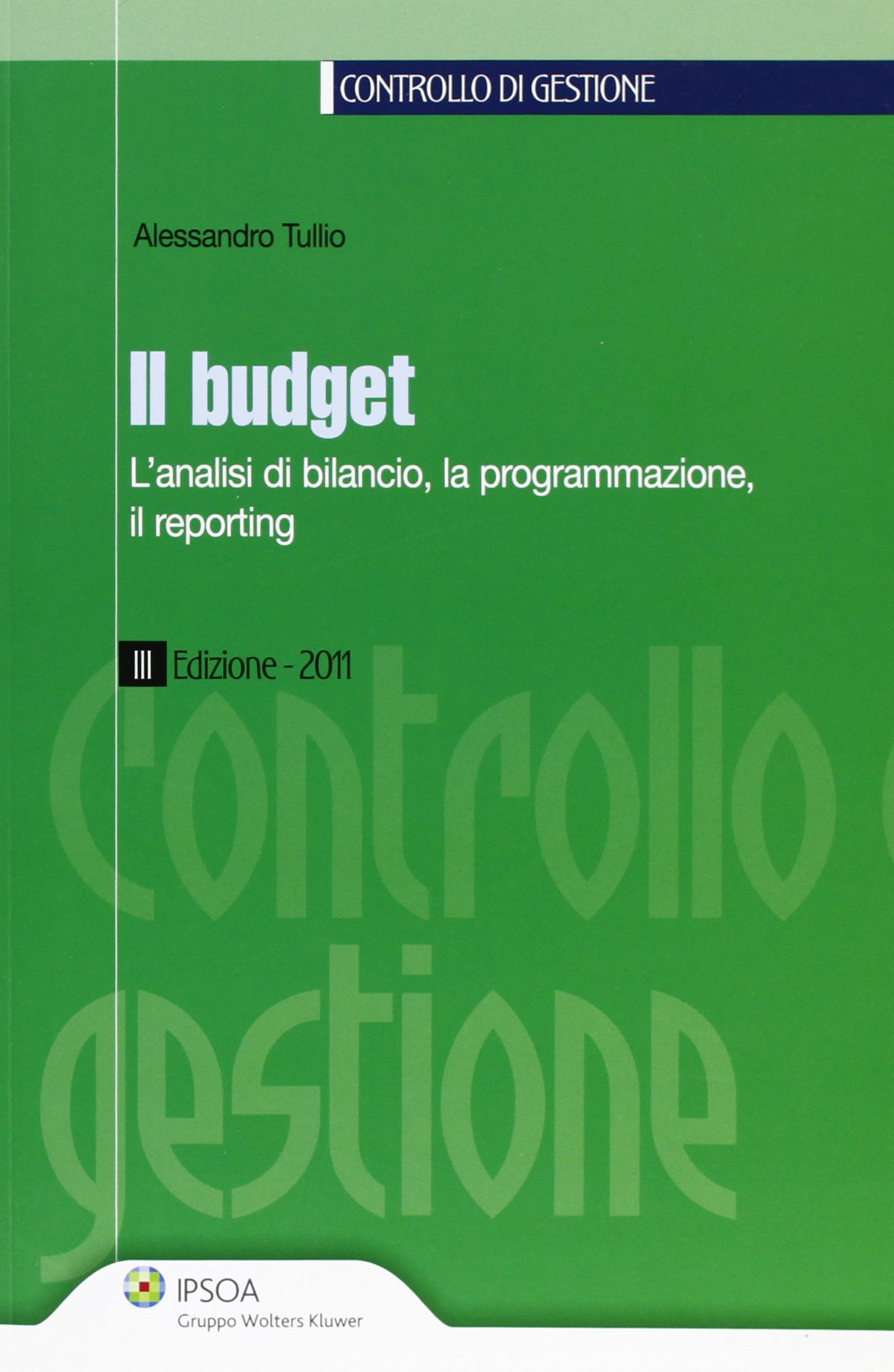 Il budget. L'analisi di bilancio, la programmazione, il reporting book