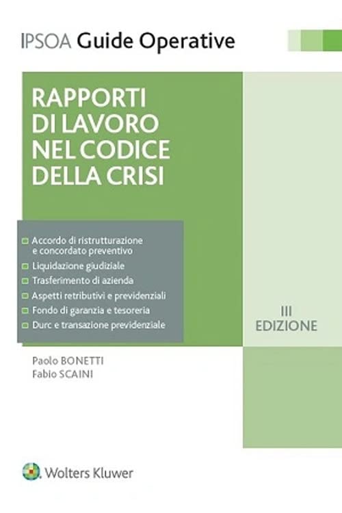 Rapporto di lavoro nel codice della crisi book