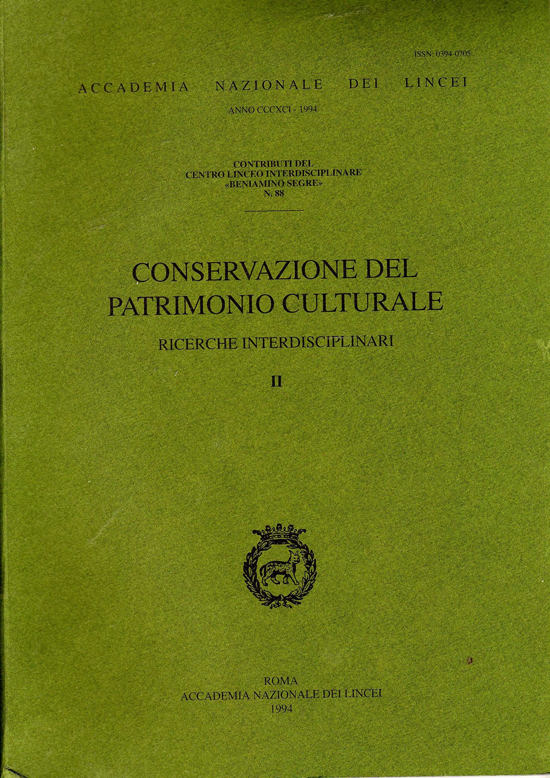 Conservazione del patrimonio culturale. Ricerche interdisciplinari (Vol. 2) (Contributi C. linceo inter. sc. mat.) Reference Books