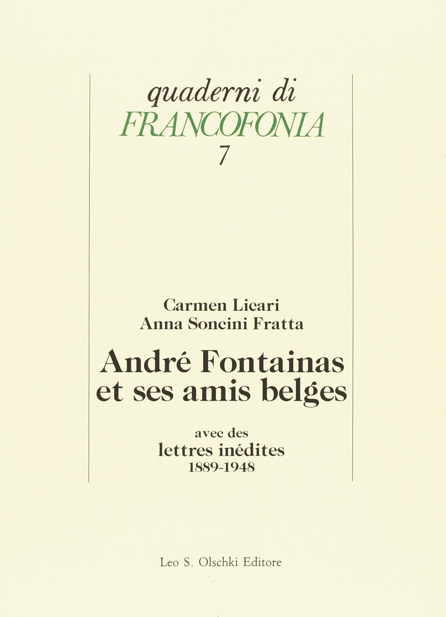 Andre fontainas et ses amis belges book