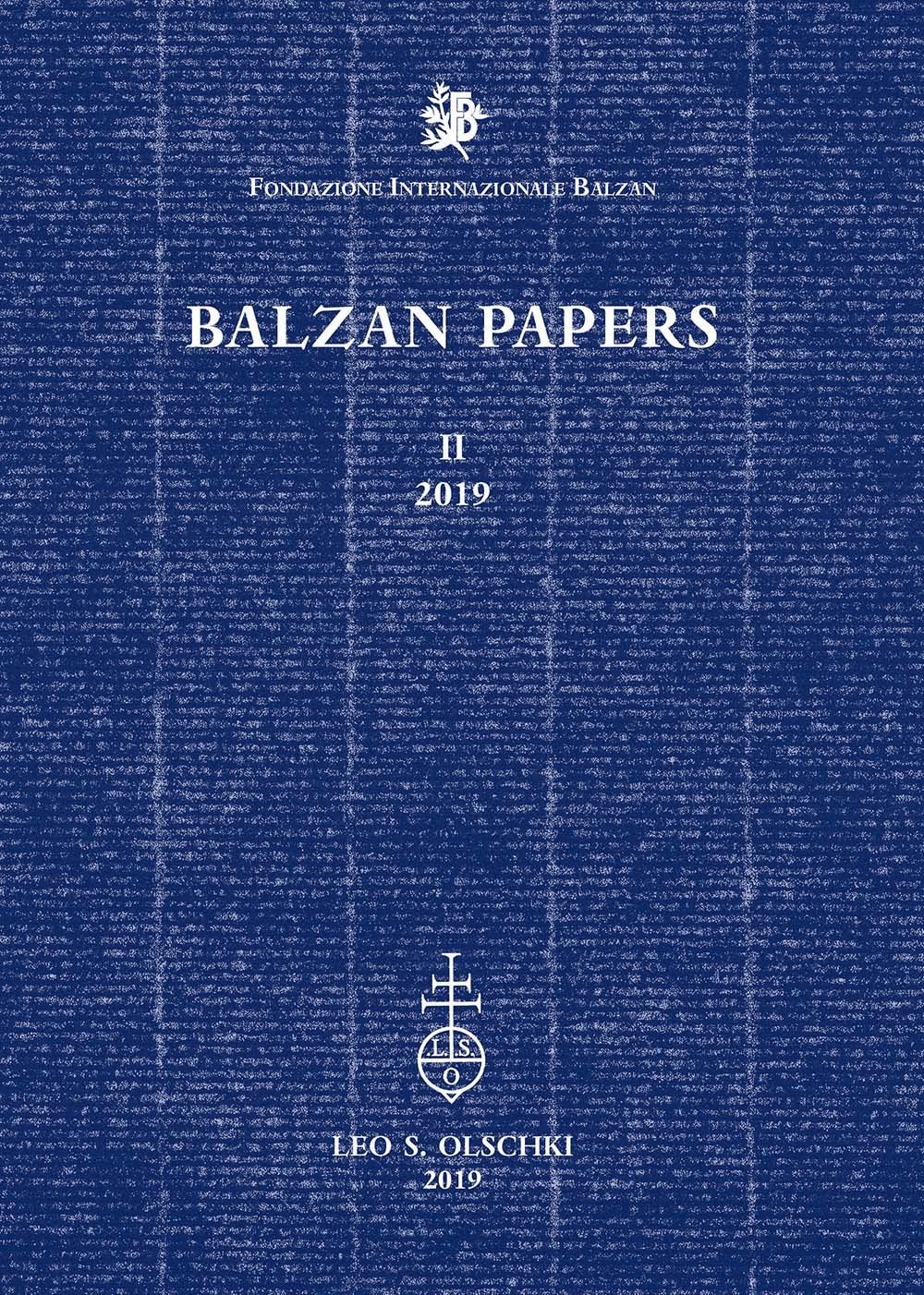 Balzan papers (2019) Books