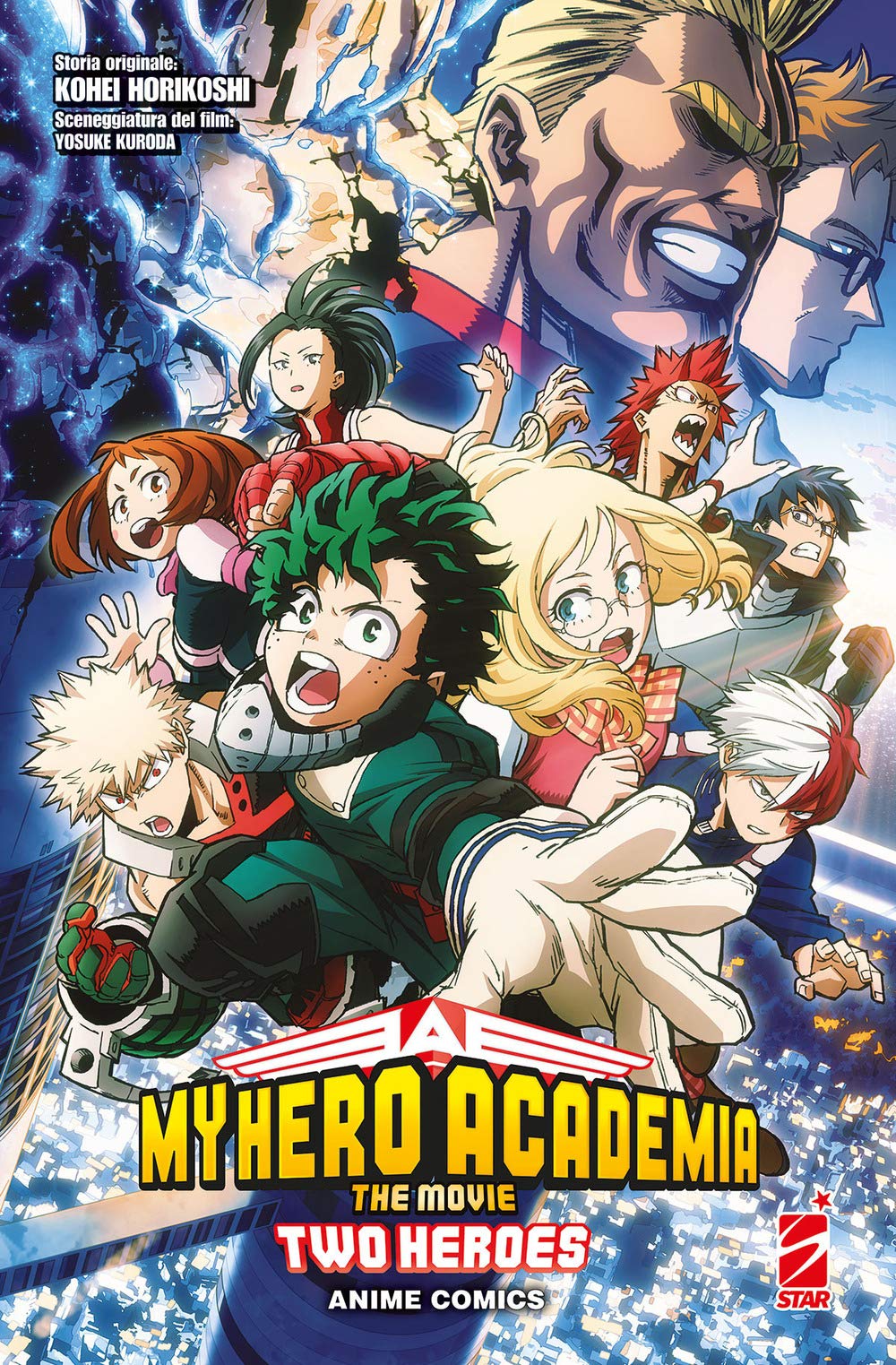 Two heroes. My Hero Academia the movie. Anime comics Manga