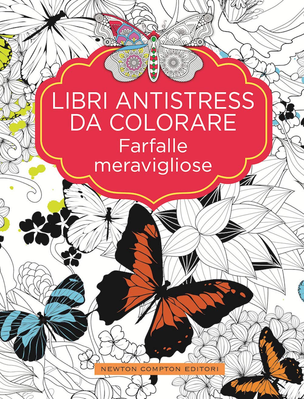 Farfalle meravigliose. Libri antistress da colorare book