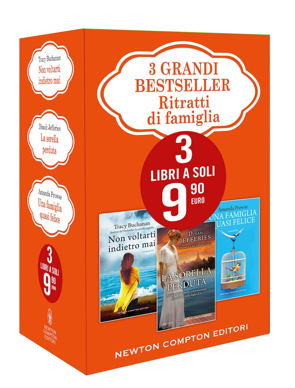 3 grandi bestseller. Ritratti di famiglia: Non voltarti indietro mai-La sorella perduta-Una famiglia quasi felice Contemporary literature Books