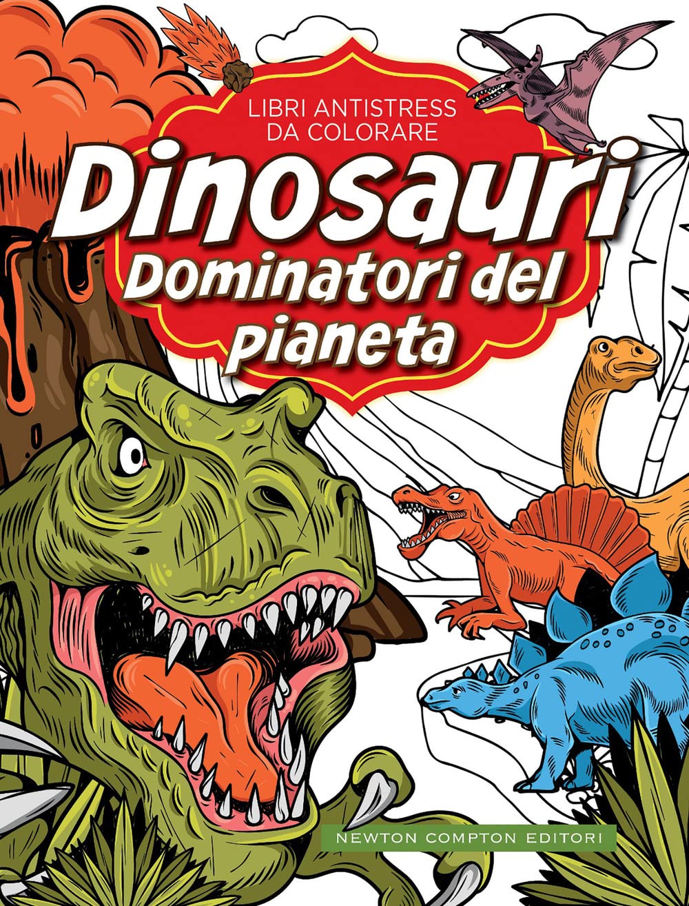 Dinosauri: dominatori del pianeta. Libri antistress da colorare Hobbies & Crafts