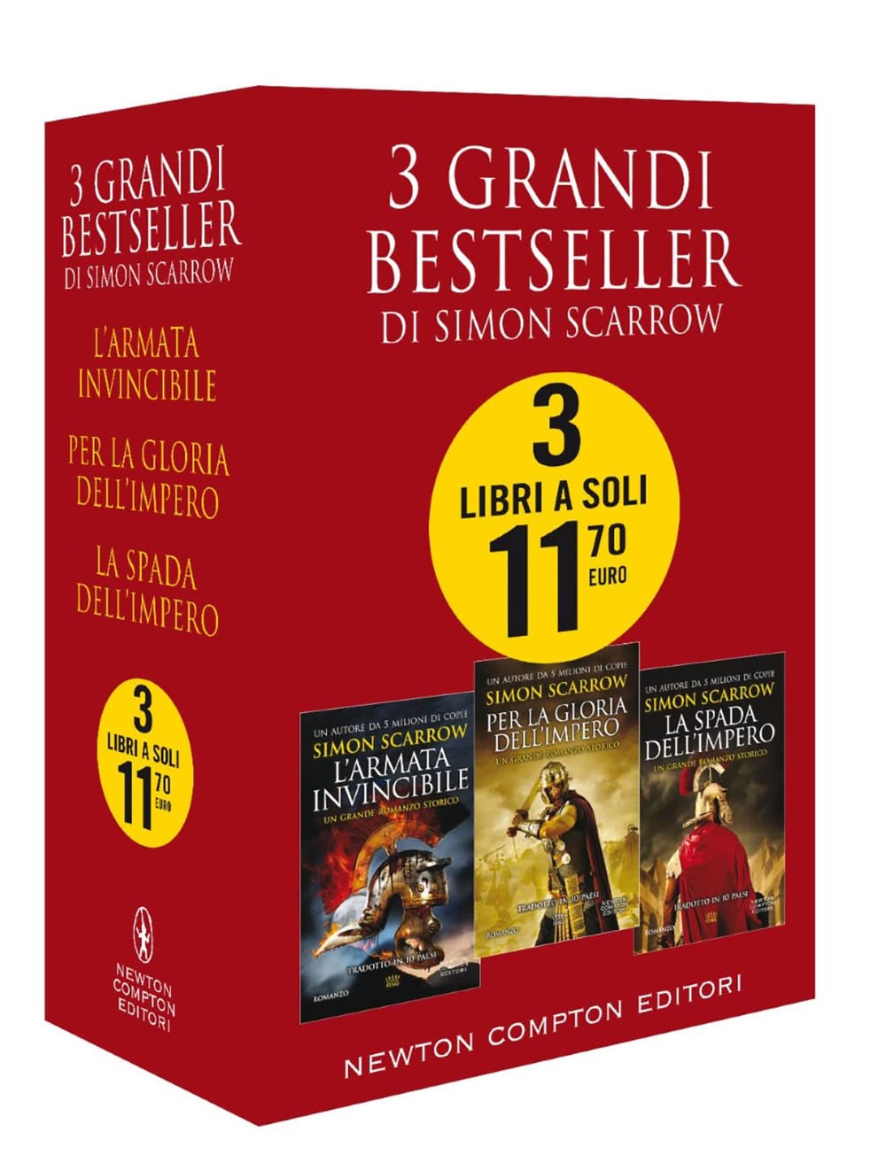 3 grandi bestseller di Simon Scarrow: L'armata invincibile-Per la gloria dell'impero-La spada dell'impero Contemporary literature
