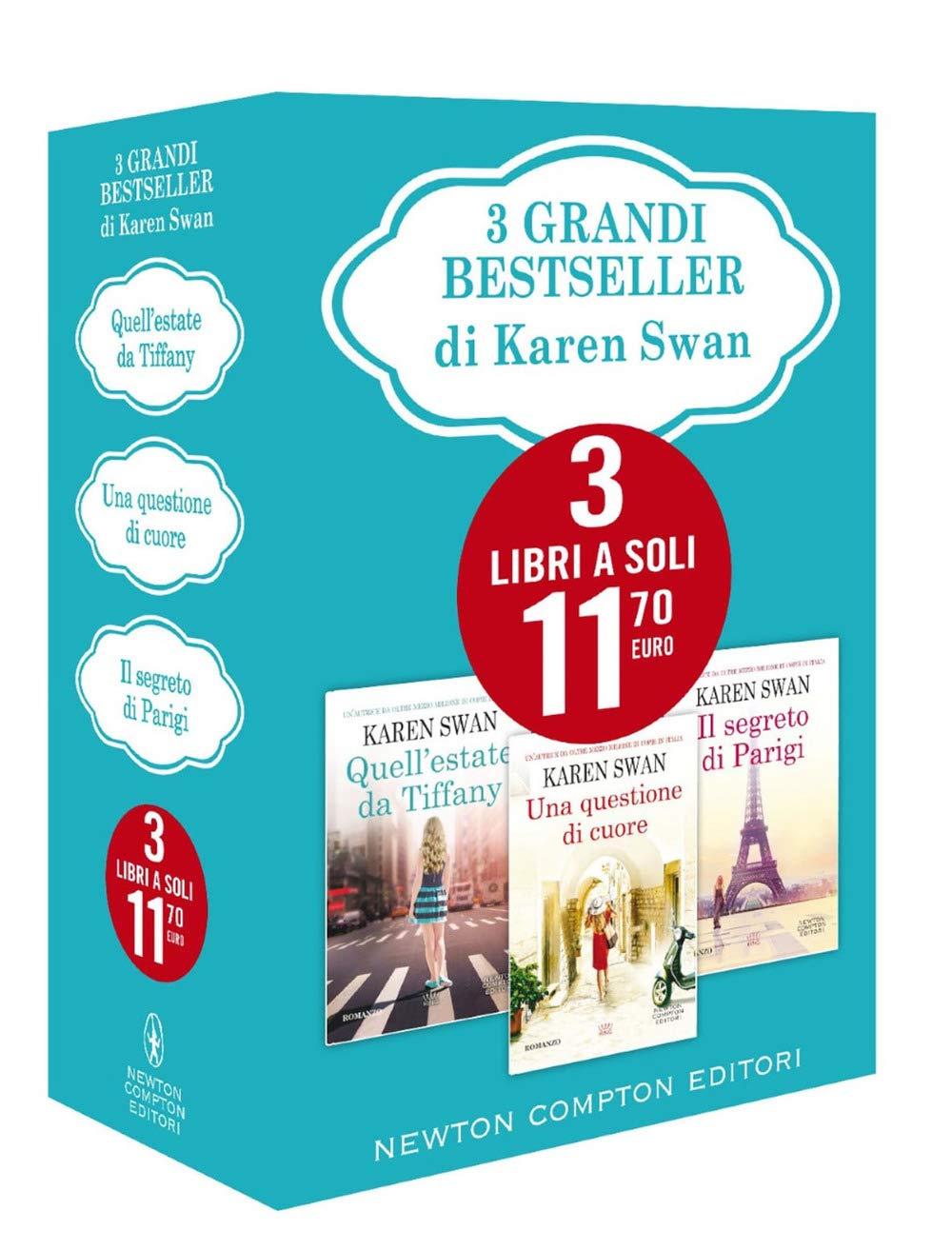 3 grandi bestseller di Karen Swan: Quell'estate da Tiffany-Una questione di cuore-Il segreto di Parigi Contemporary literature Books