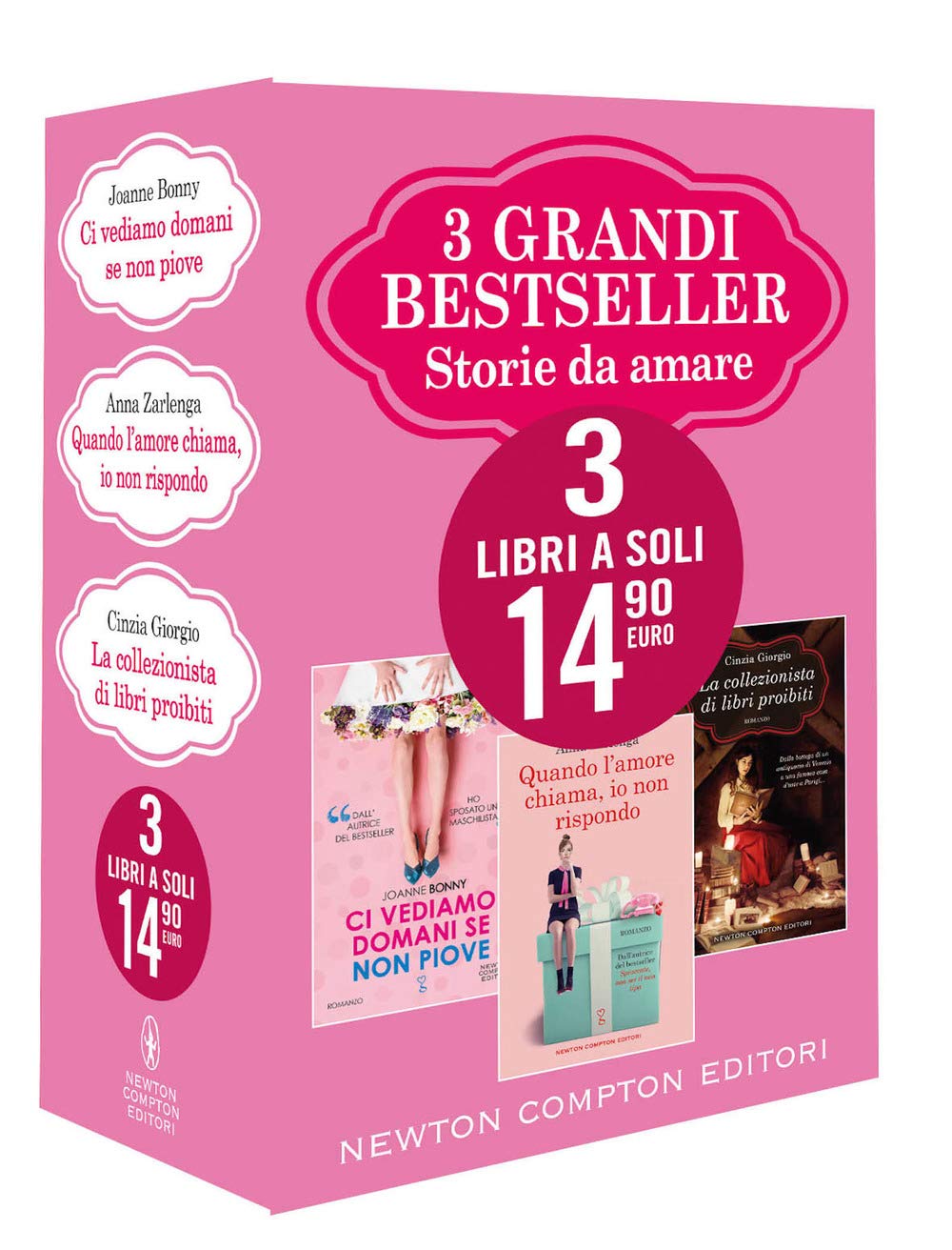 3 grandi bestseller. Storie da amare: Ci vediamo domani se non piove-Quando l'amore chiama, io non rispondo-La collezionista di libri proibiti book