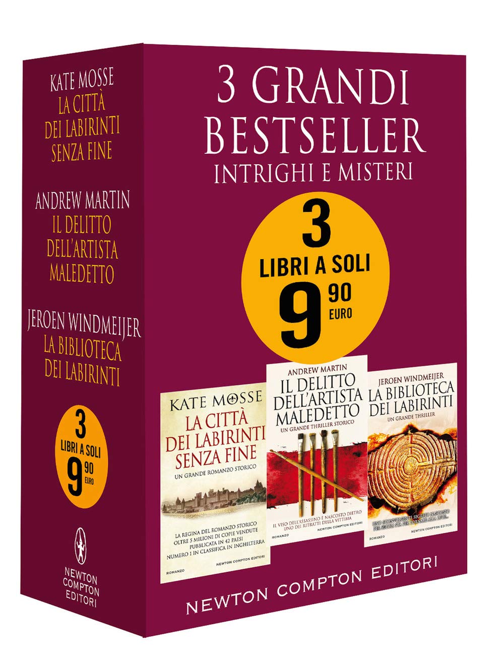 3 grandi bestseller. Intrighi e misteri 2: La città dei labirinti senza fine-Il delitto dell'artista maledetto-La biblioteca dei labirinti book