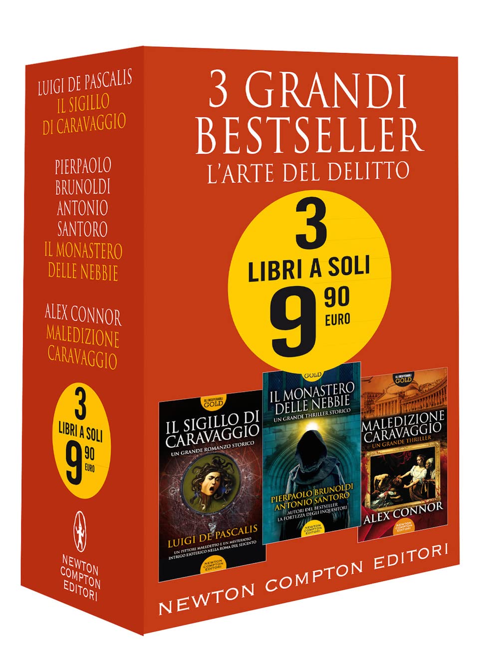 3 grandi bestseller. L'arte del delitto: Il sigillo di Caravaggio-Il monastero delle nebbie-Maledizione Caravaggio book