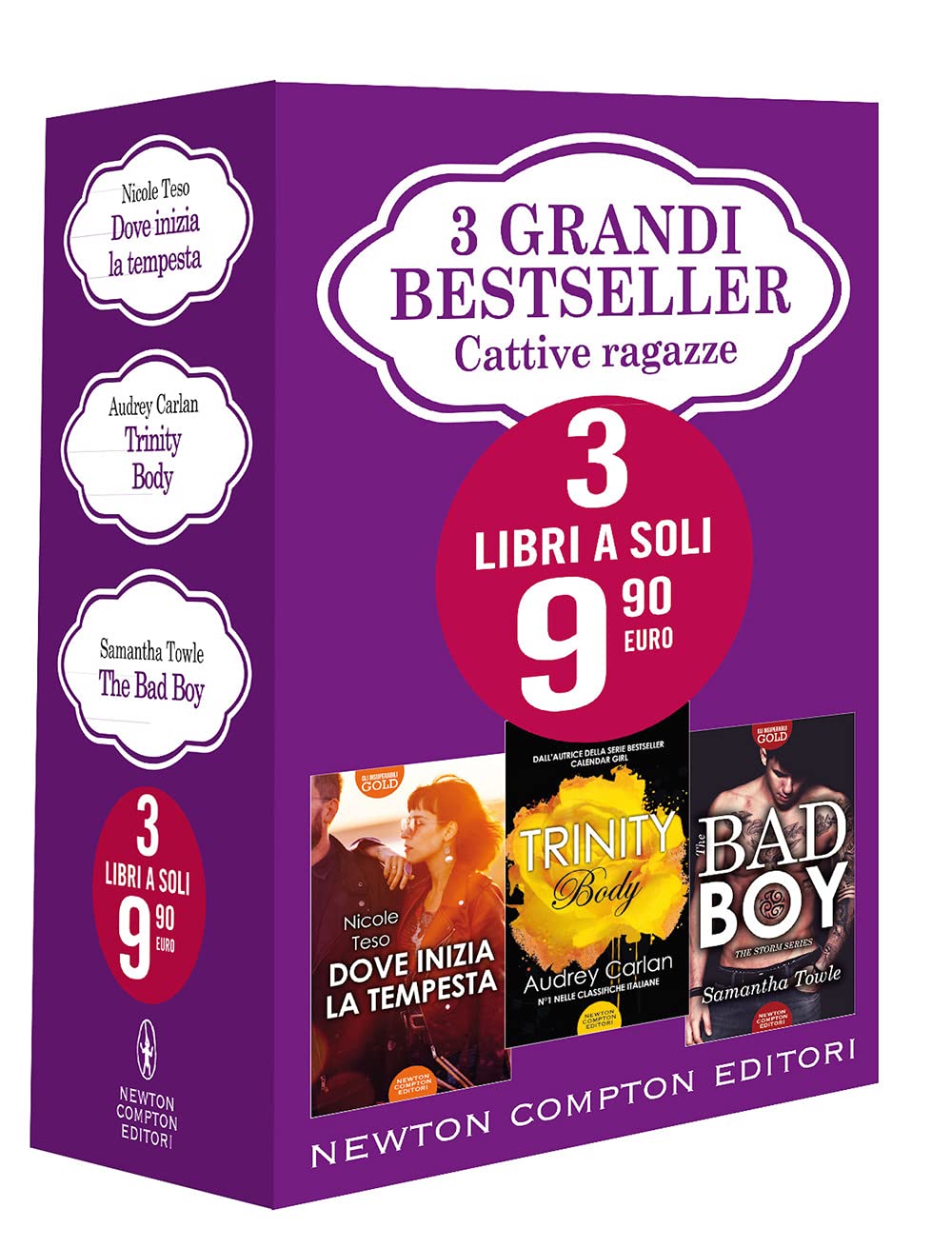 3 grandi bestseller. Cattive ragazze: Dove inizia la tempesta-Trinity. Body-The Bad Boy Contemporary literature
