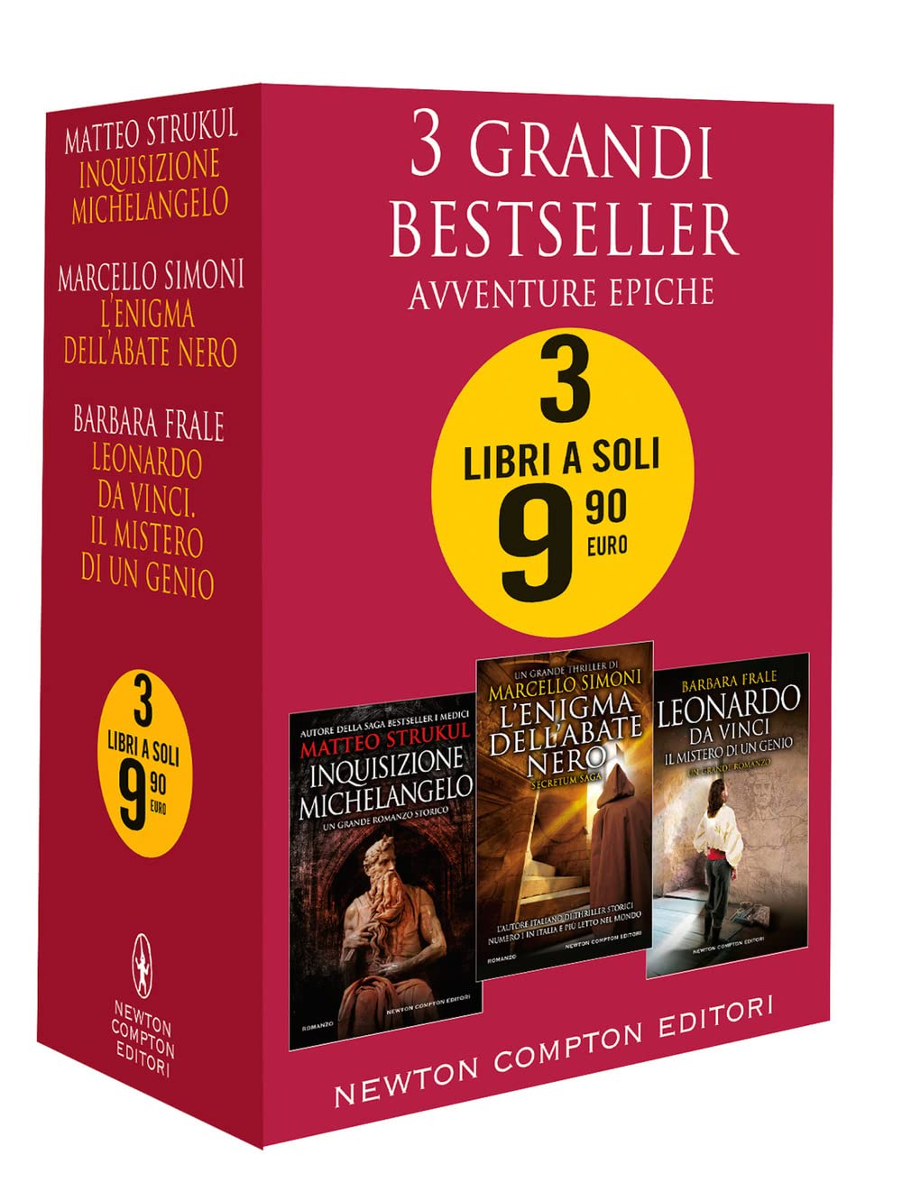 3 grandi bestseller. Avventure epiche: Inquisizione-L'enigma dell'abate nero-Leonardo da Vinci book