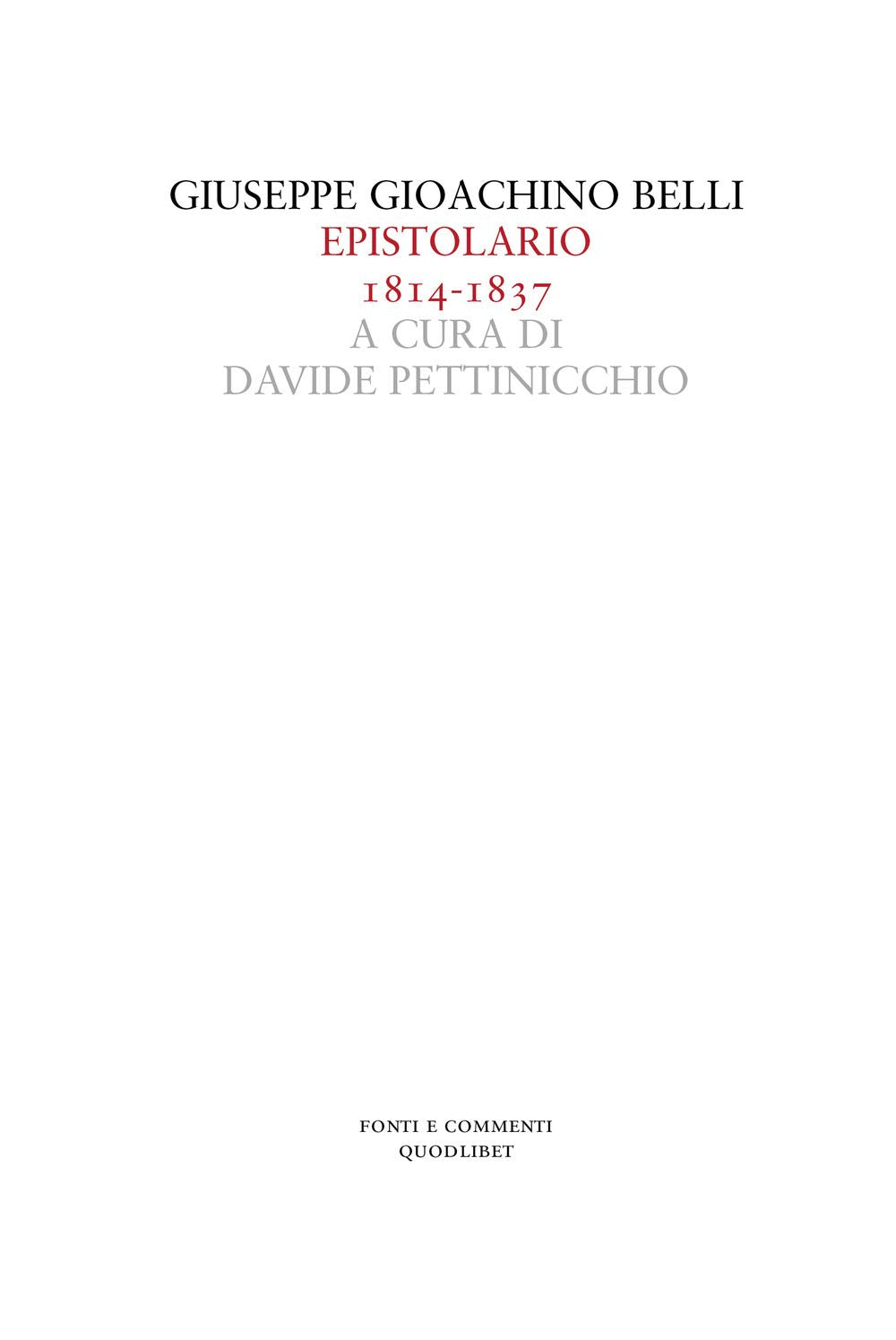 Epistolario (1814-1837) book