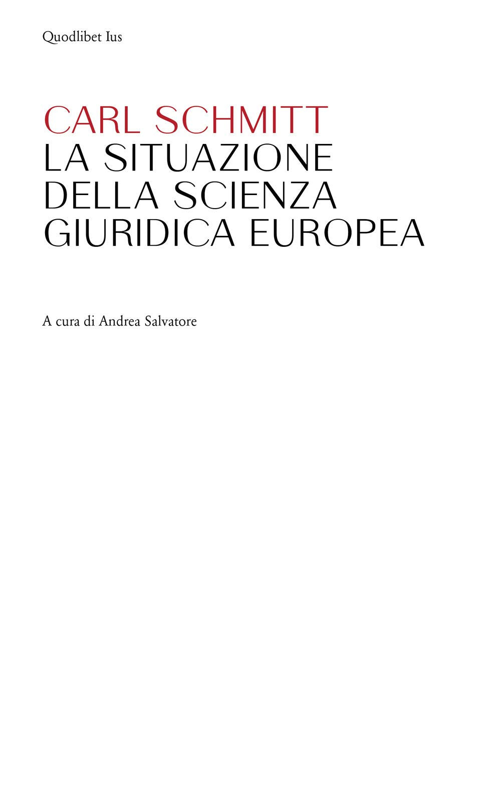 La situazione della scienza giuridica europea book