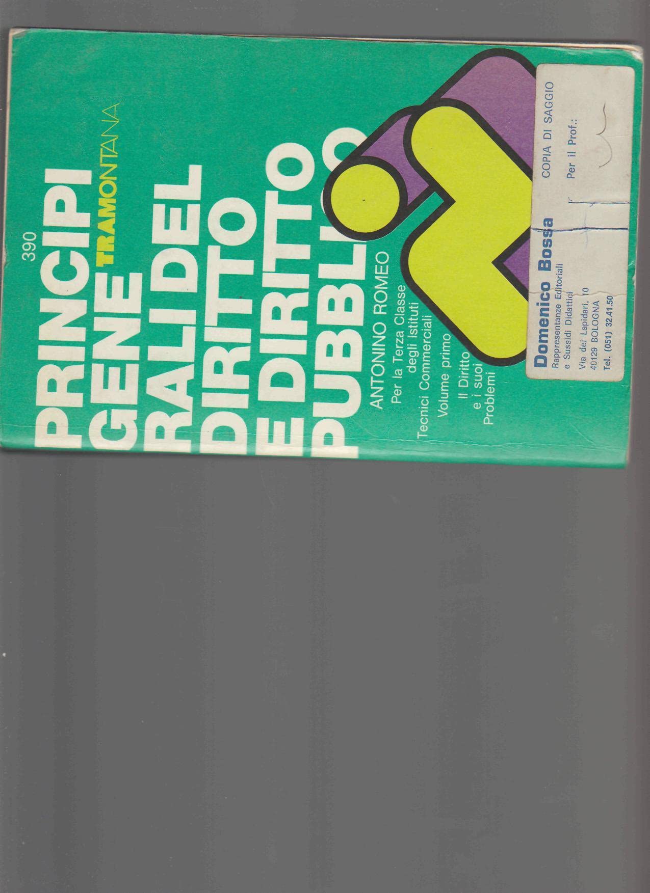 Principi generali del diritto e diritto pubblico. Per gli Ist. Tecnici book