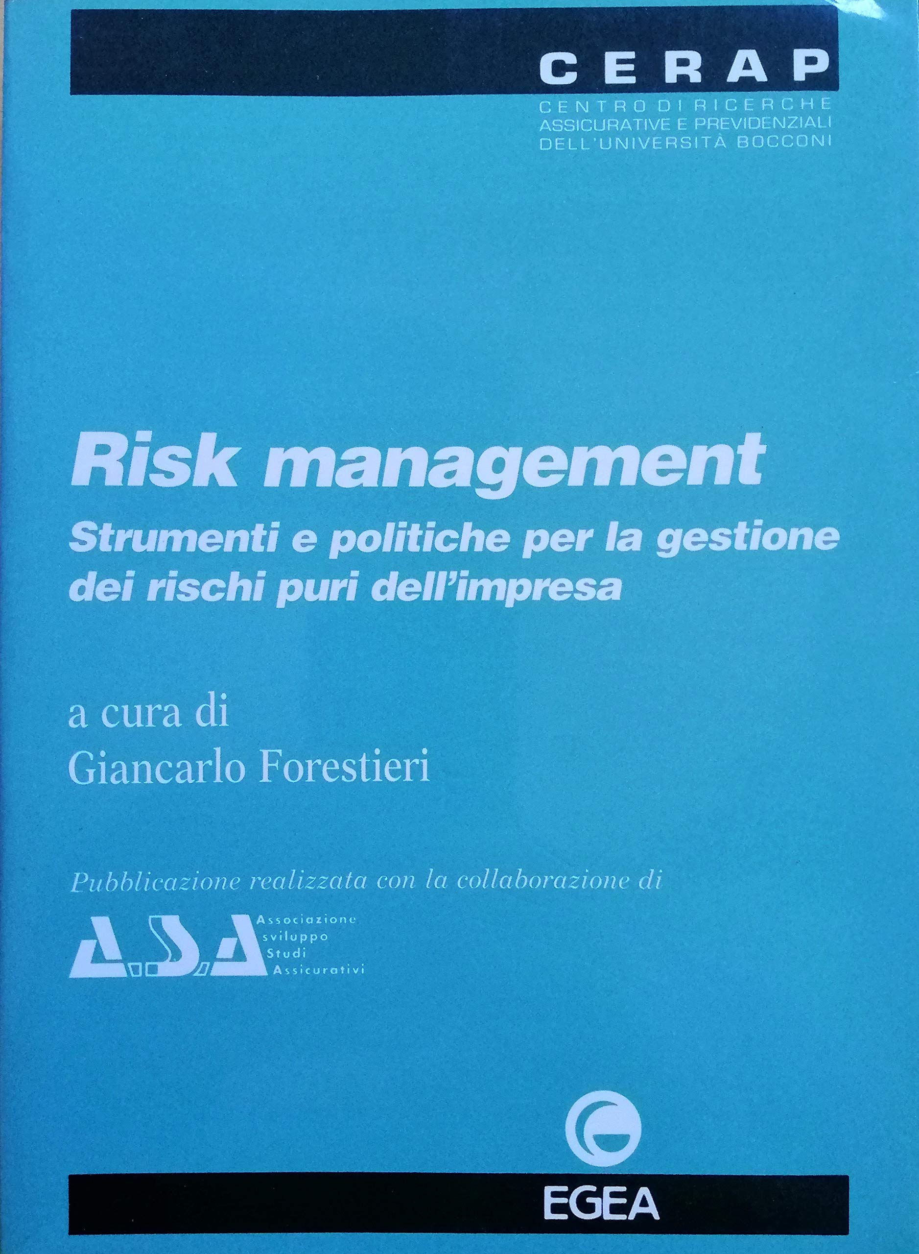 Risk management. Strumenti e politiche per la gestione dei rischi puri dell'impresa book