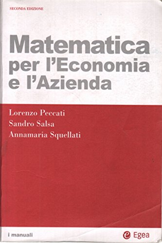 Matematica per l'economia e l'azienda book