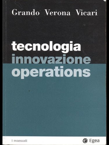 Tecnologia, innovazione, operations book