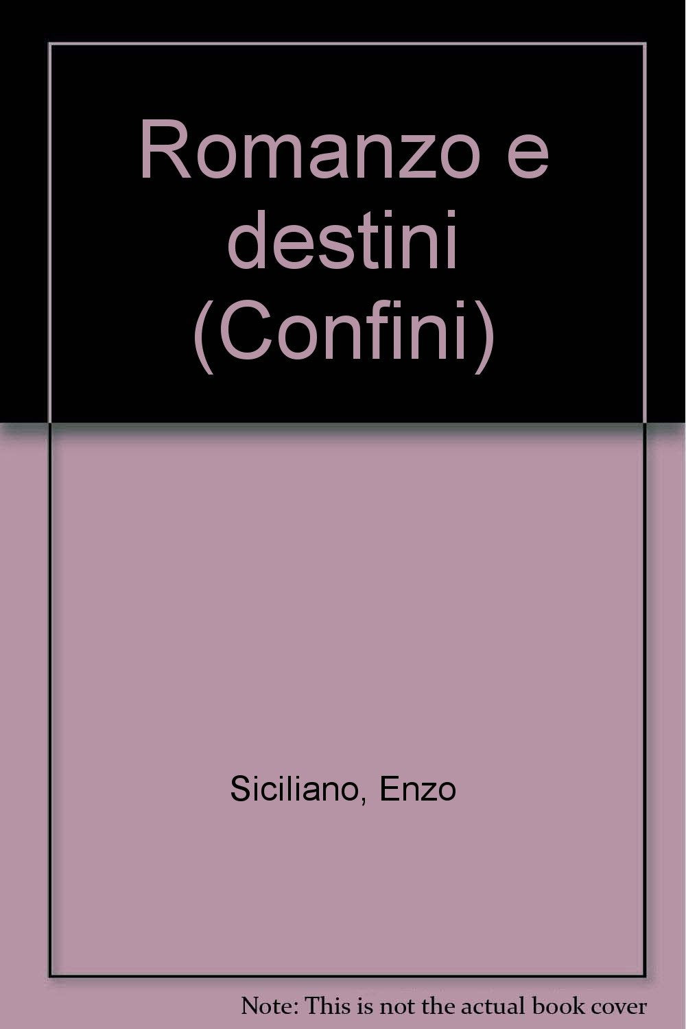 Romanzo e destini (Confini, Band 26) Contemporary literature