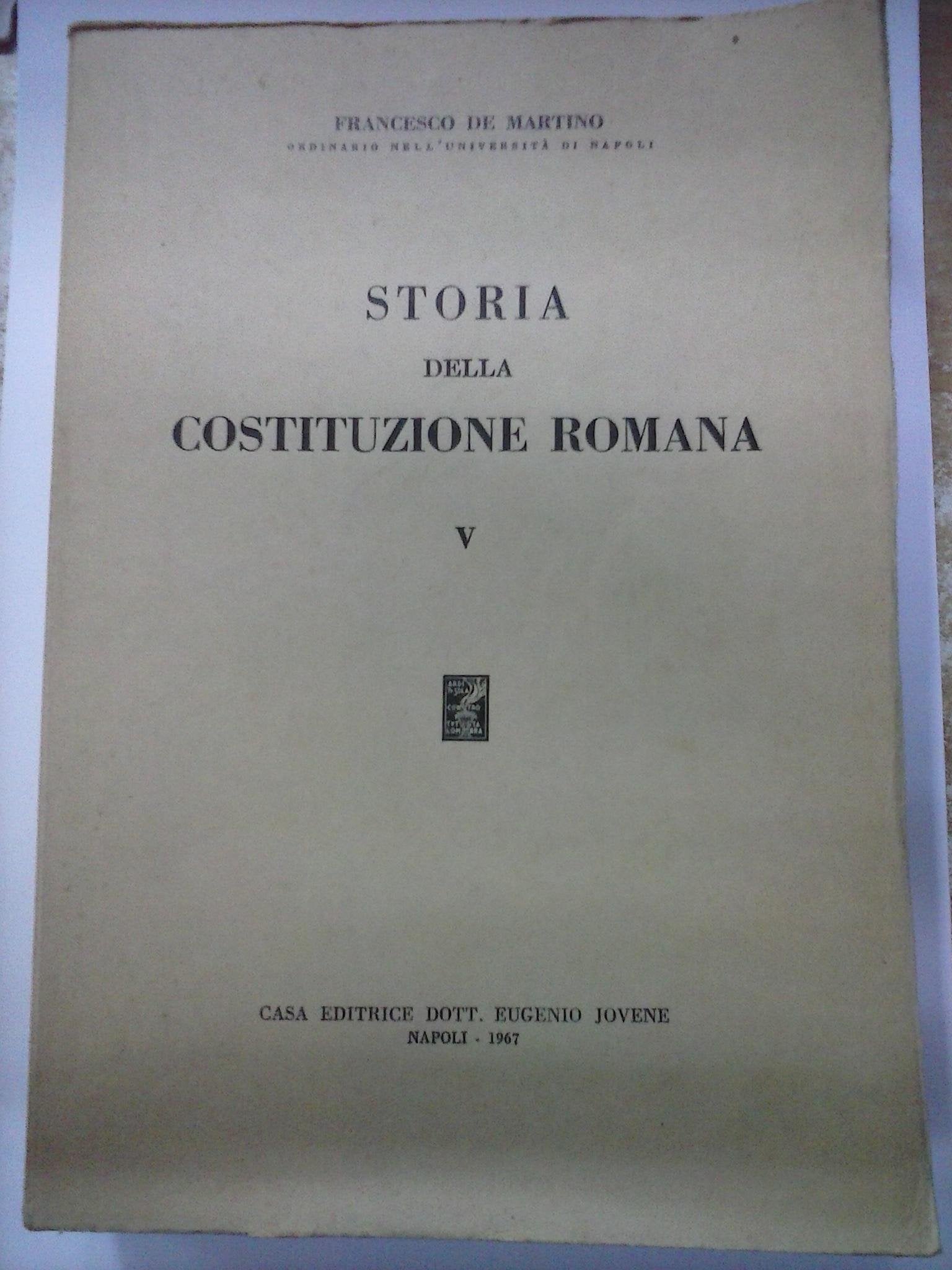 Storia della costituzione romana (Vol. 5) Law