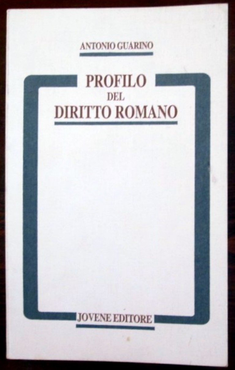 Profilo del diritto romano Law Books