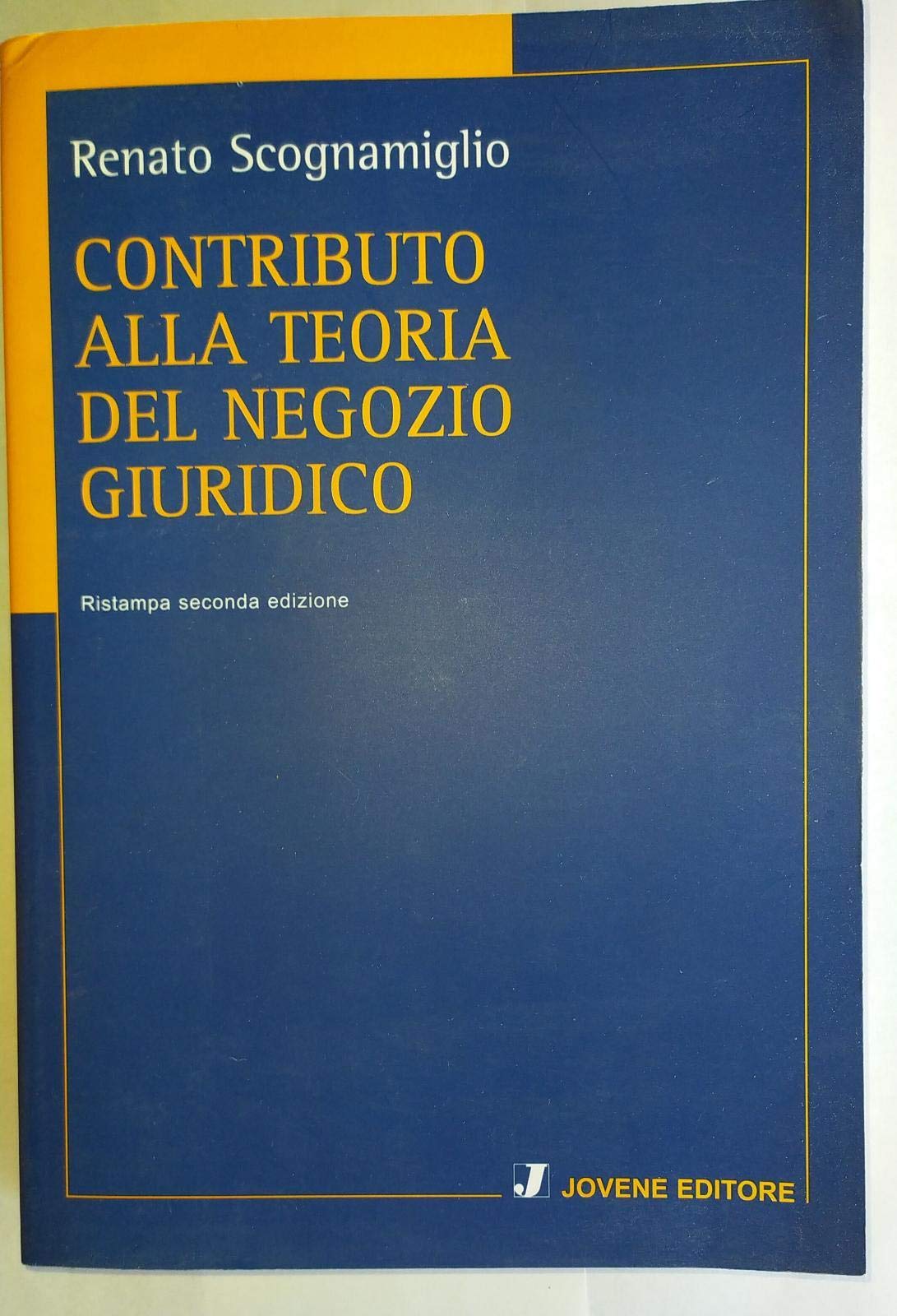Contributo alla teoria del negozio giuridico Law