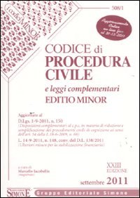 Codice di procedura civile. Leggi complementari. Ediz. minor (I Codici Simone minor) Law
